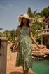 Irenan Leaf Zelie Sleeveless Midi Dress