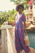 Calla Floral Monaco Long Tiered Maxi Dress