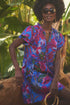 Mela Tropics Empire Tiered Mini Dress