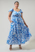 Nala Tiered Smocked Cotton Voile Maxi Dress Curve