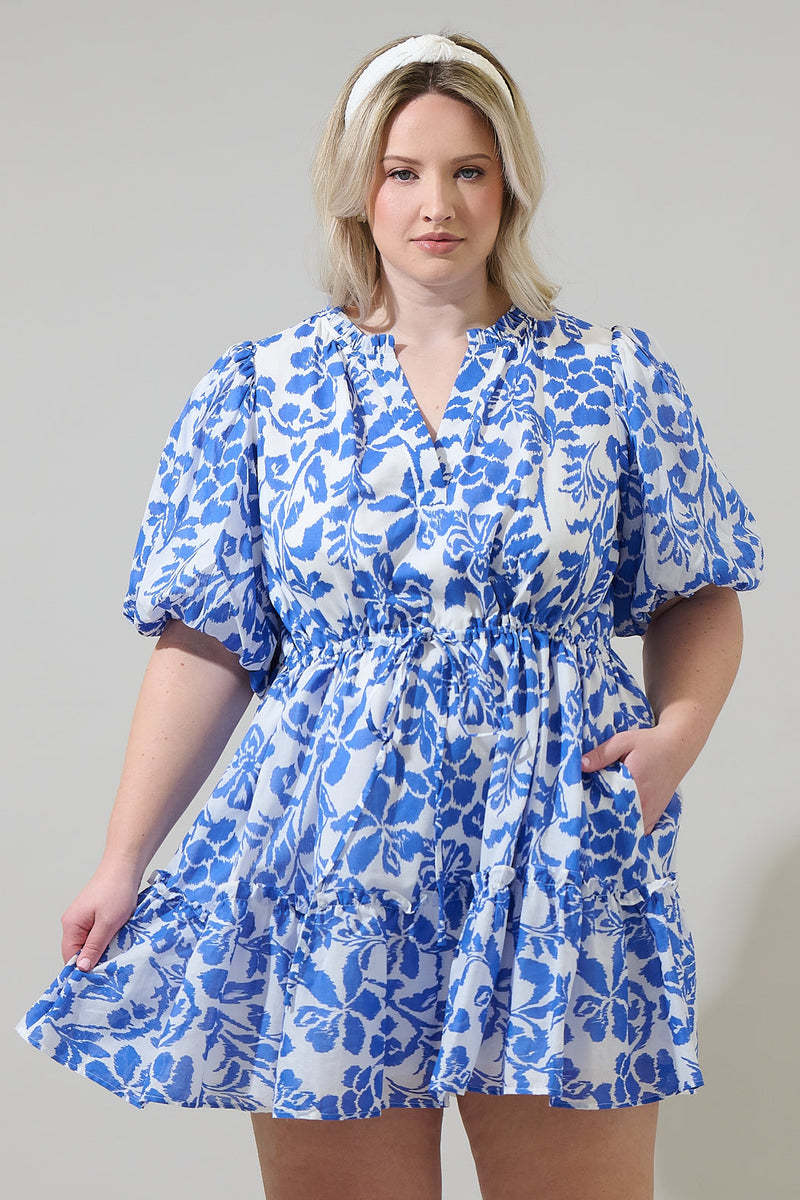 Shia Floral Noella Shift Mini Dress Curve – Sugarlips