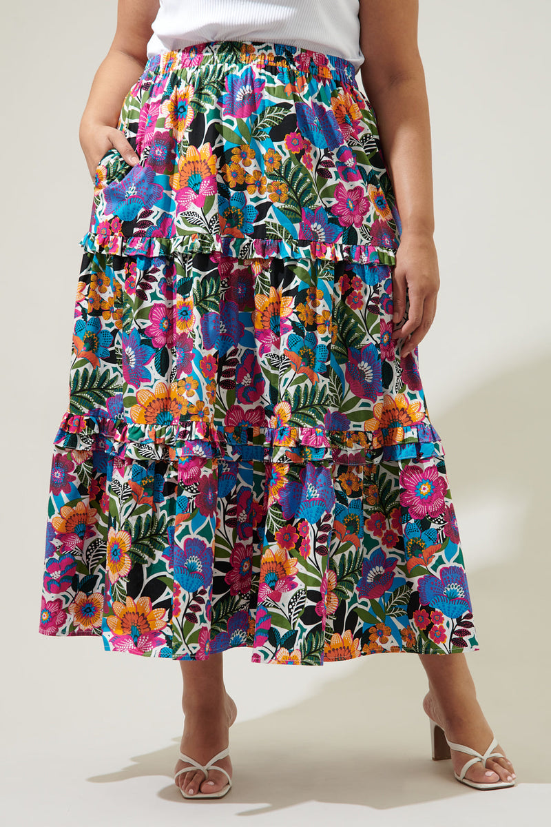 Santa Elena Ruffle Maxi Skirt Curve – Sugarlips