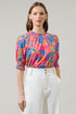 Ranchero Floral Baretta Short Sleeve Blouse