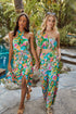 Lanai Multi Tropics One Shoulder Hendrix Knotted Jumpsuit