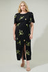 Jenna Floral Midi Dress Curve