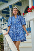 Lulu Floral Dixie Split Neck Shift Dress