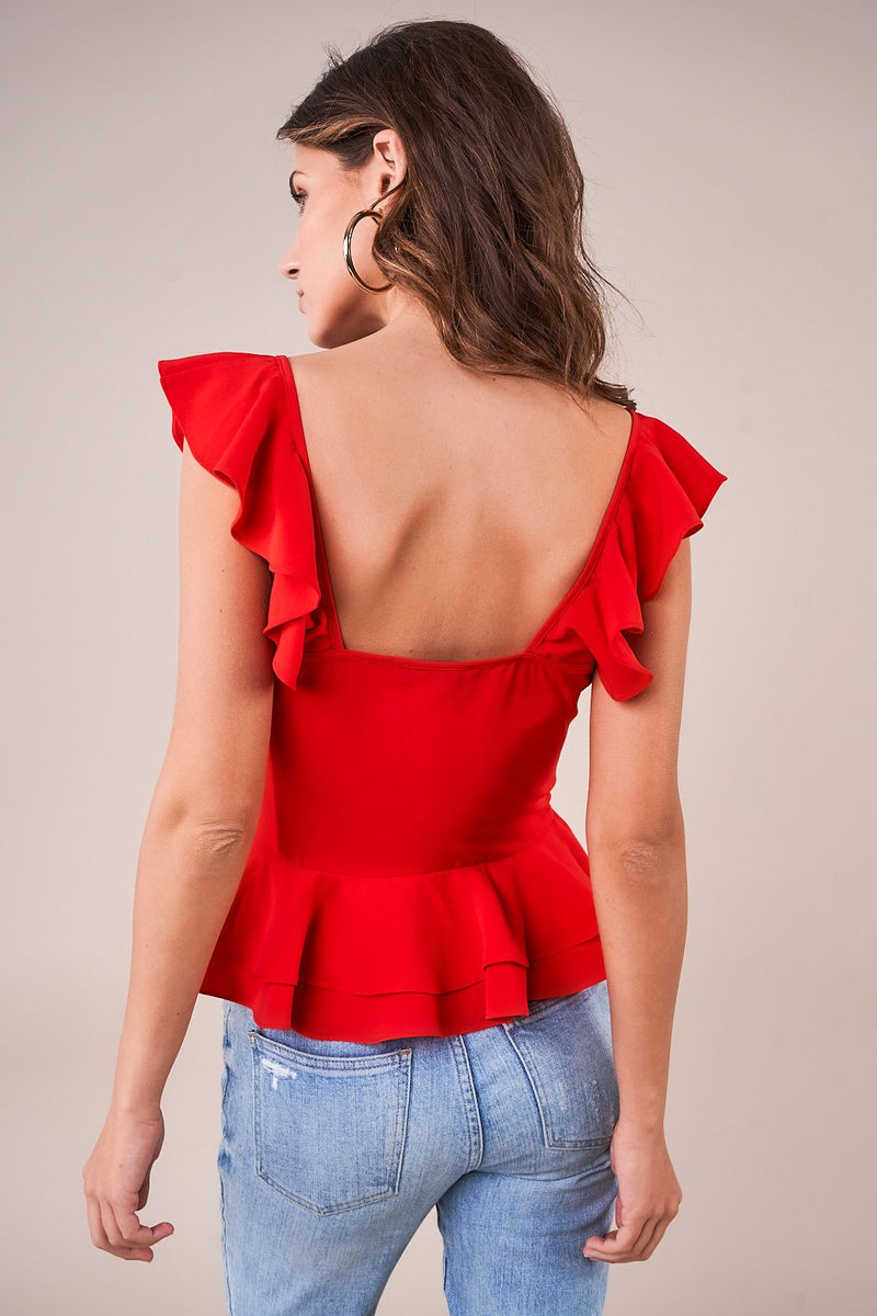 Lovers Paradise Ruffle Peplum Top – Sugarlips