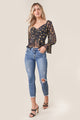 Loving You Floral Ruched Blouse