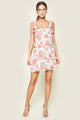 Garden Of Roses Floral Print Tiered Ruffle Mini Dress