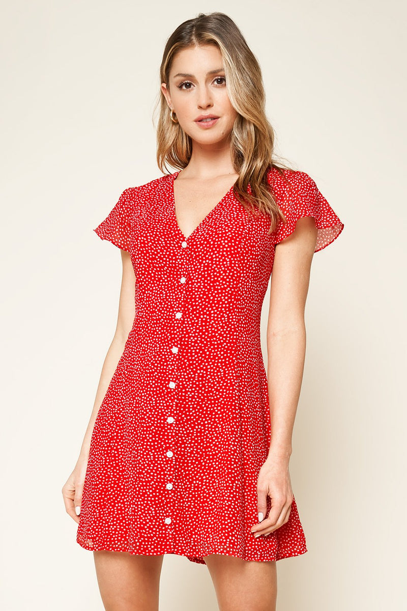 Red polka sale dot mini dress