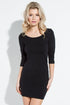 Scoop Neck 3/4 Sleeve Dress