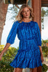Indra Balloon Sleeve Ruffle Detail Dress