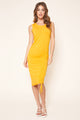 Miss Thing Ruched Midi Jersey Knit Dress