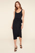 Anya Sleeveless Side Tie Jersey Knit Midi Dress