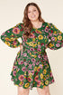 Everly Floral Mellow Godet Dress Curve