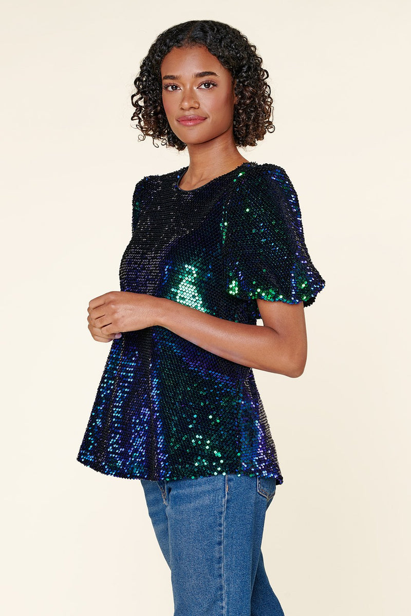 Love Galore Sequin Knit Top Bubblegum main image 0