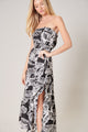 Sunny Days Strapless Tiered Maxi Dress