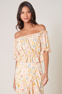 French Country Edith Off the Shoulder Ruffle Top