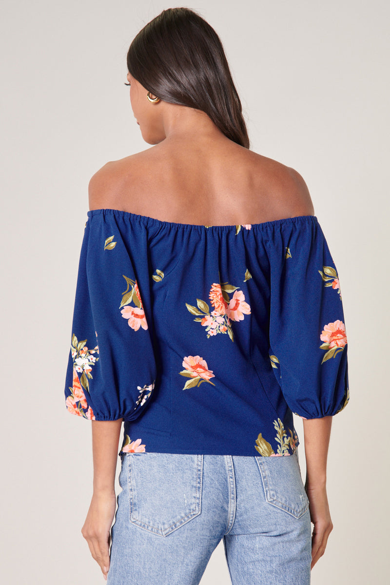 See You Soon Off The Shoulder Puff Sleeve Top