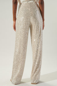 Friday Nights Sequin High Waisted Pants