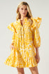 Dayglow Tropics Sammy Ruffle Drop Waist Dress