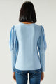 Reverie Ribbed Knit Mutton Sleeve Top