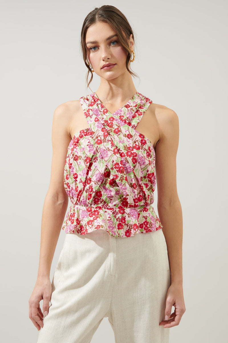 muguet heart button peplum tops グレー PRETTYGARDEN Women's Spring Fall Babydoll Peplum Blouse