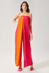 Feel the Beat Strapless Color Block Jumpsuit
