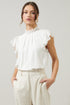 Sun Up Mock Neck Flowy Blouse
