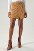 Desert Heart Faux Suede Asymmetrical Mini Skirt