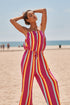 Eliza Striped Strapless Jersey Knit Jumpsuit