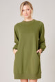 Deanna French Terry Knit Sweatshirt Mini Dress