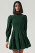 Elizabeth High Neck Smocked Mini Dress