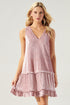 Dream of Me Pleated Velvet Trapeze Dress