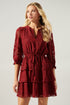 Yours Truly Floral Burnout Ruffle Layer Dress