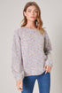 Confetti Speckled Oversized Crew Neck Sweater
