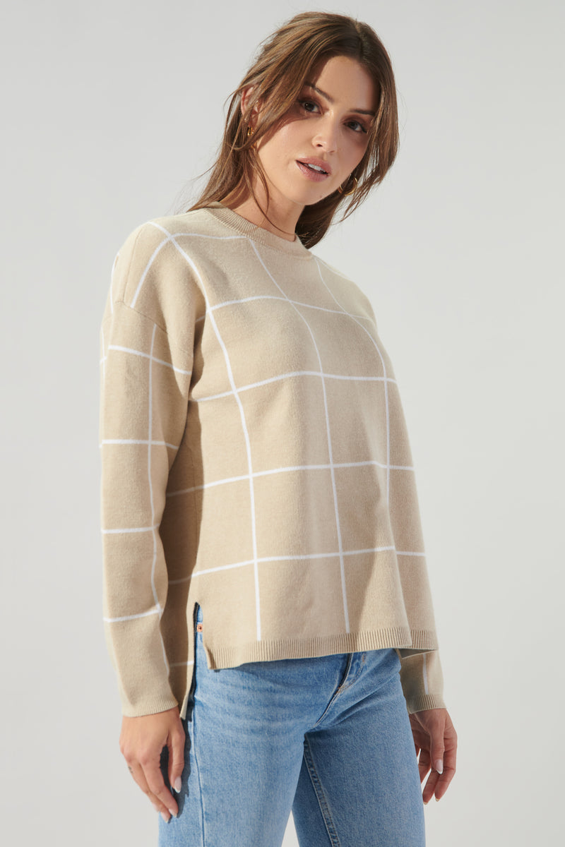 Dansby Window Pane Sweater – Sugarlips