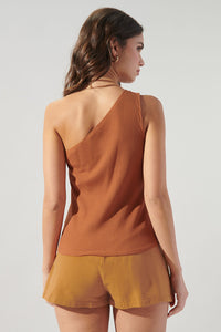 Brighter Days One Shoulder Ribbed Knit Top