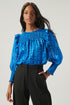 Indra Babydoll Shirred Blouse