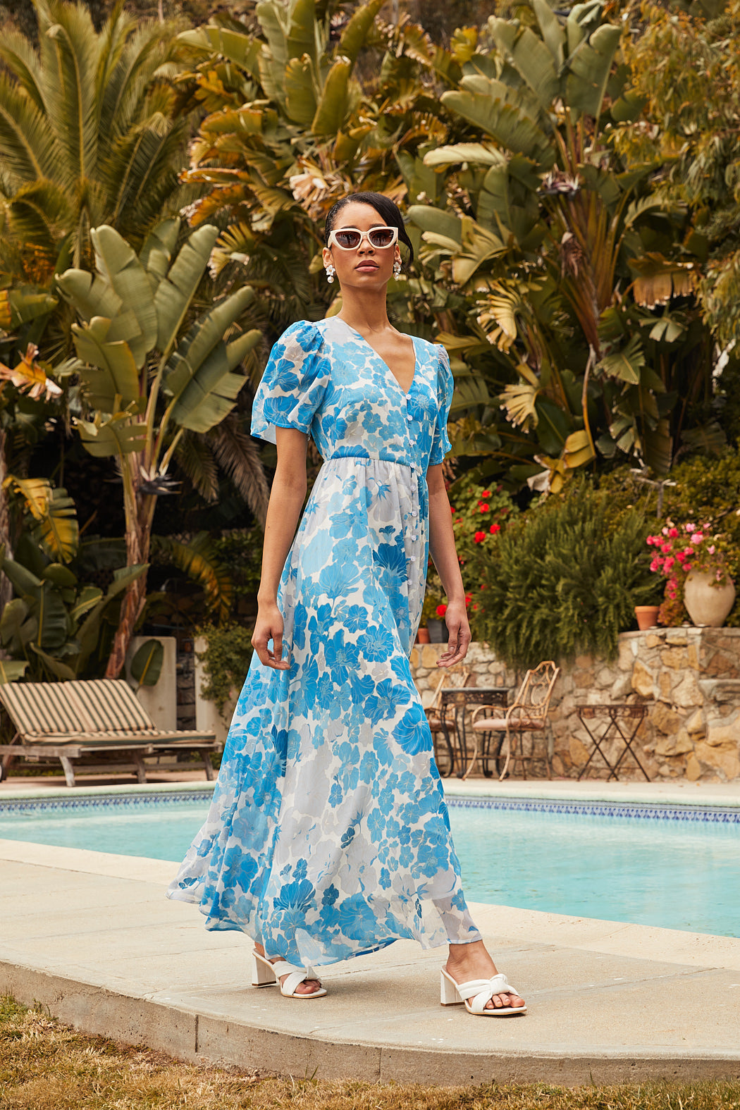 Kerela Floral Linana Button Front Maxi Dress Sugarlips Kerela Floral Linana Button Front Maxi Dress Sugarlips