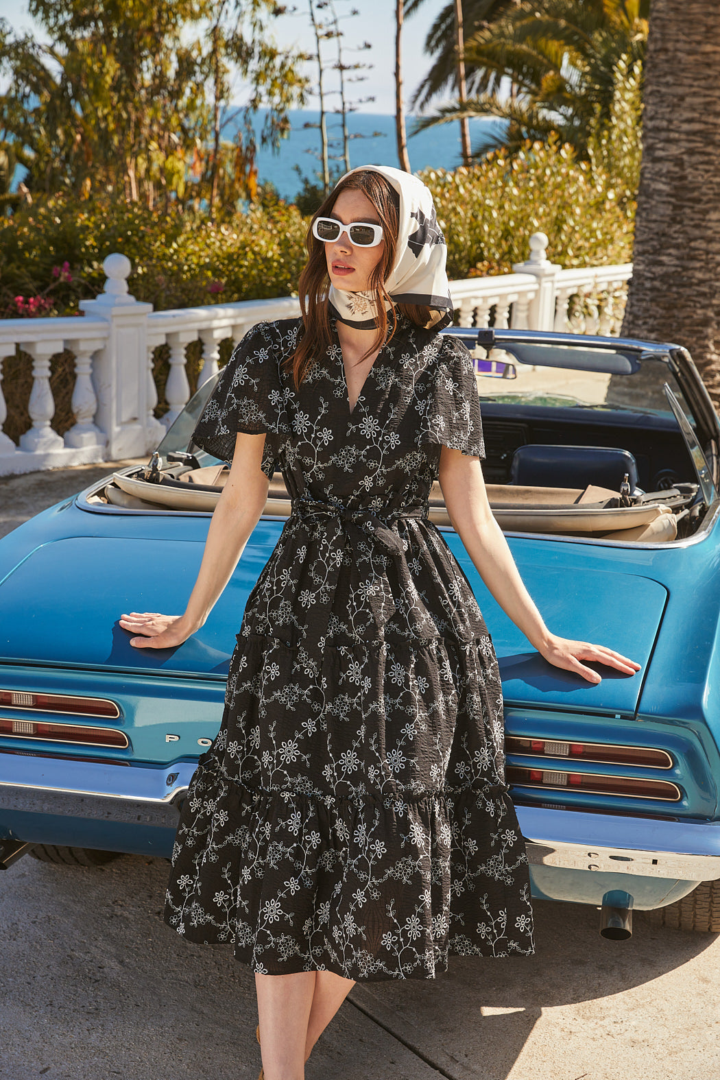 poplin tiered midi dress Britt Poplin Tiered Midi Dress Peacocks & Pearls Lexington