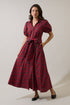 Karisma Button Down Maxi Dress Plaid