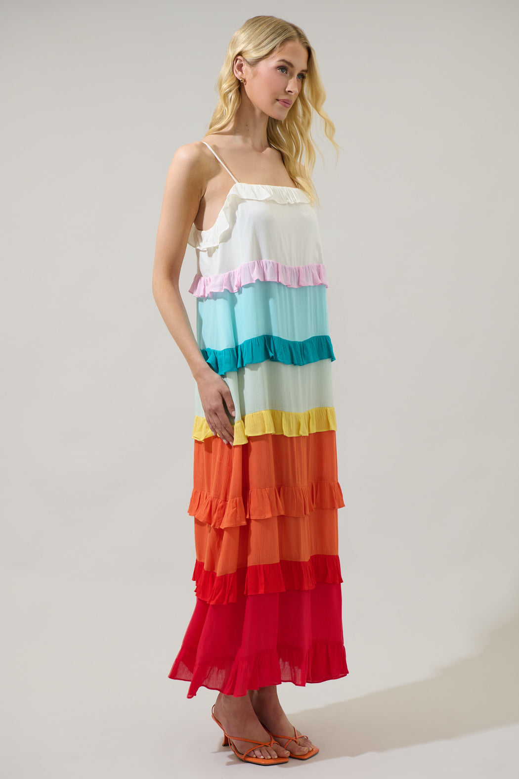 sugarlips maxi dress Arielle Jacquard Maxi Tiered Dress OLIVE-GREEN / M by Sugarlips