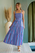 Jaimie Stripes Lindsy Smocked Maxi Dress