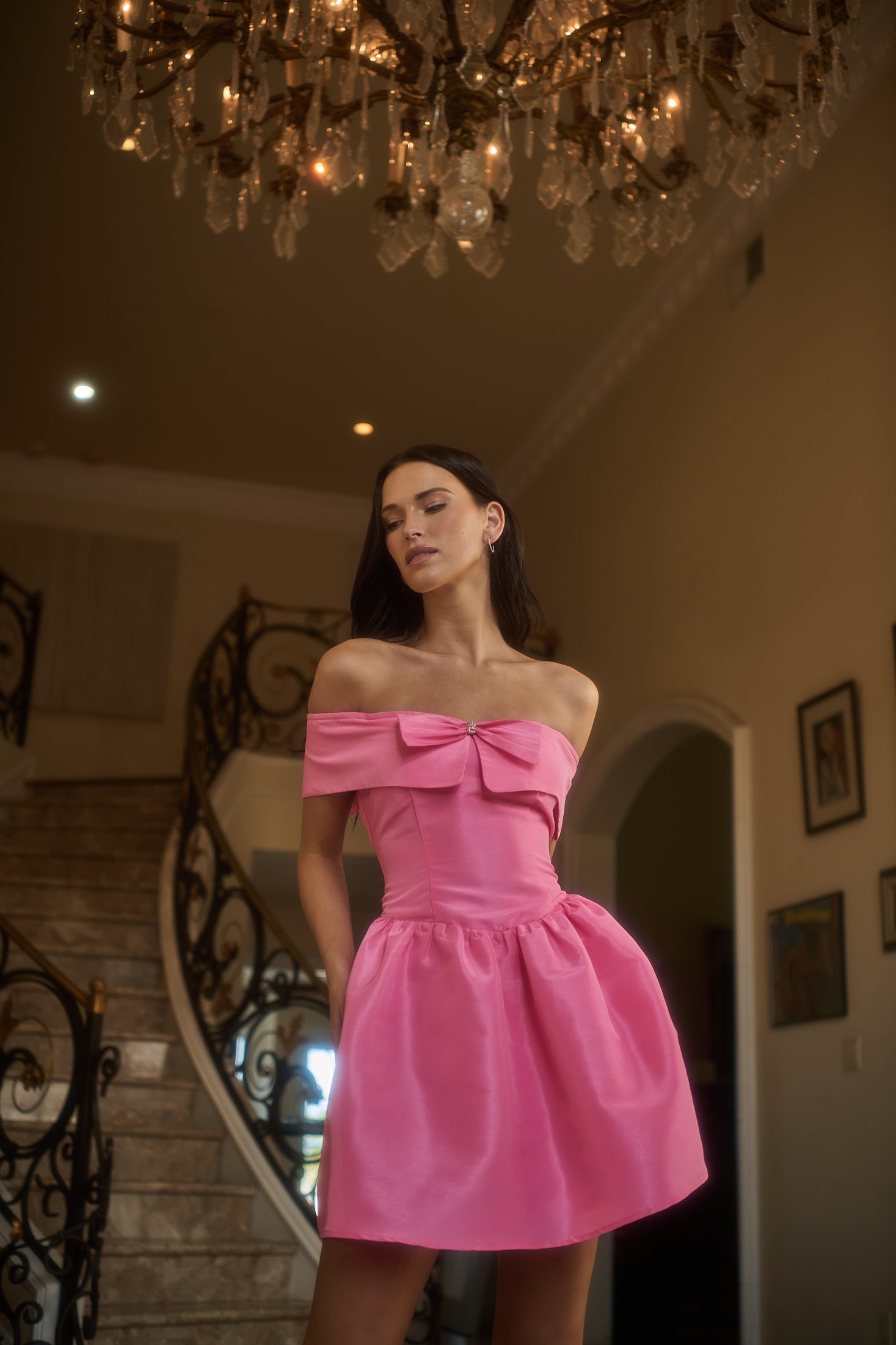 Medelyn Off the Shoulder Mini Dress BUBBLE-GUM / L by Sugarlips Medelyn Off the Shoulder Mini Dress BUBBLE-GUM / L by Sugarlips