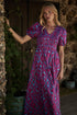 Ivani Abstract Brenty Smocked Midi Dress