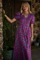 Ivani Abstract Brenty Smocked Midi Dress