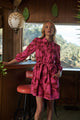 Craney Floral Ravan Collared Mini Dress
