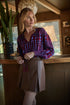 Ramsay Abstract Weylin Split Neck Tassel Blouse