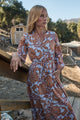 Siany Floral Ameni Button Down Midi Dress